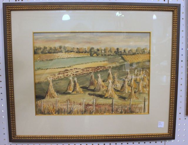 Lucile Sharp (MS Artist) Watercolor of Corn Shucks