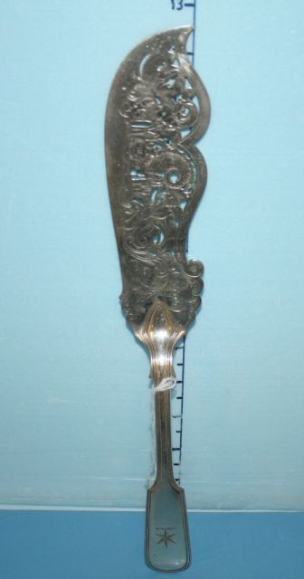 El Kington Pierced Silverplate Fish Serving Knife