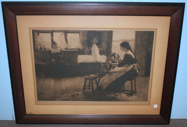 Print of "The Courtship of Miles Standish" Etched by Jas S. King