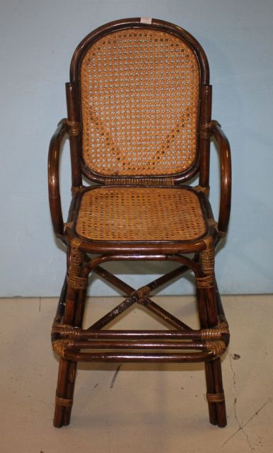 Bamboo Child's High Chair with Press Seat and Back