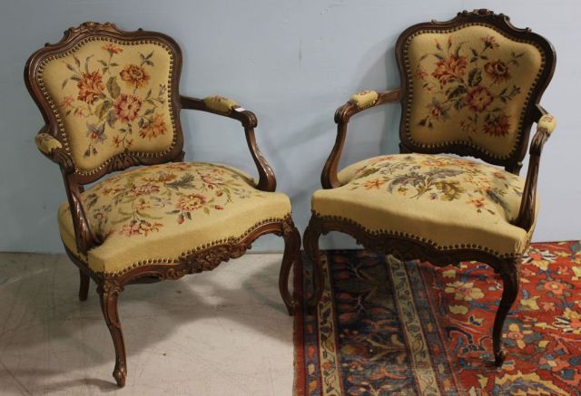 Pair of French Arm Chairs