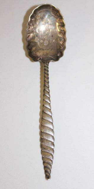 Sterling Sugar Spoon with Swirl Handle