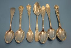 Eight Various Style Sterling Silver Spoons