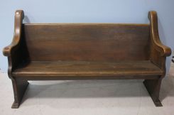 20th Century Oak Gothic Church Pew