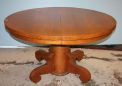 Round Oak Empire Dining Table