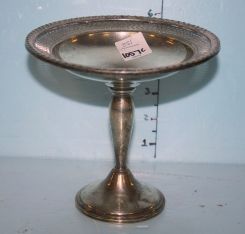 Sterling Compote with Reticulated Border