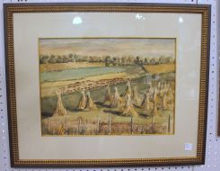 Lucile Sharp (MS Artist) Watercolor of Corn Shucks