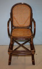 Bamboo Child's High Chair with Press Seat and Back