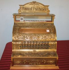 Restored Brass 1910 National Cash Register
