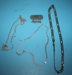 Two .925 Italian Made Necklaces, a Made in Mexico Pin, and a .925 Necklace