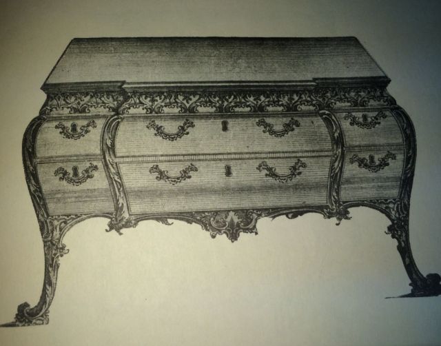 Chippendale French Commode Table