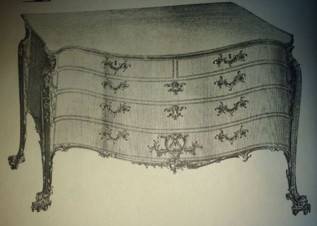 Chippendale French Commode Table