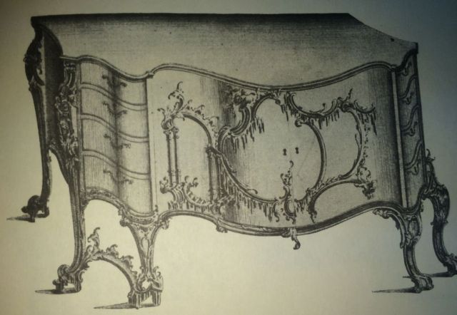 Chippendale French Commode Table