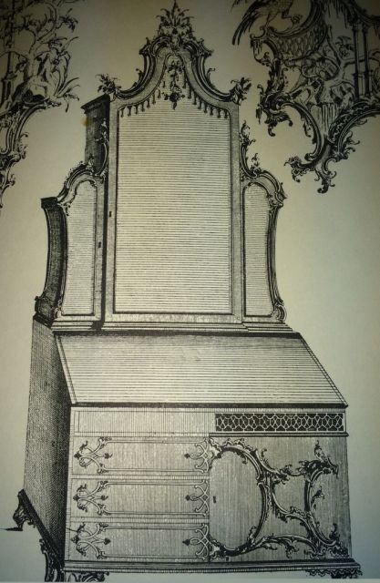 Chippendale Desk and Bookcase