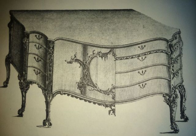 Chippendale French Commode Table