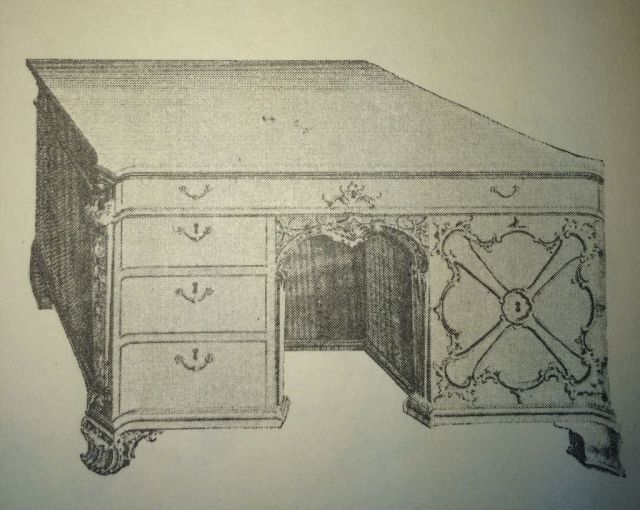 Chippendale Bureau Table