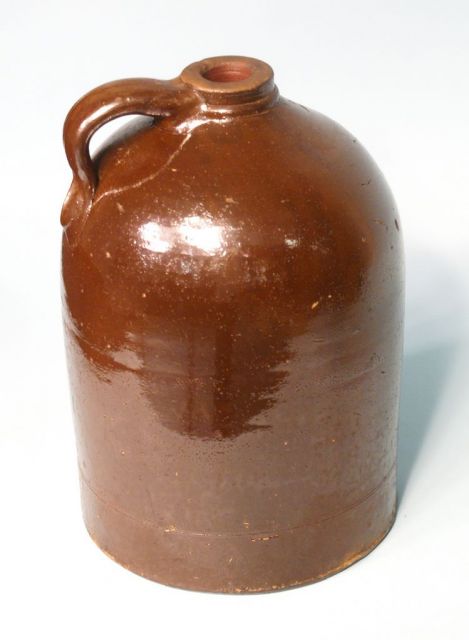 14" Brown Whiskey Jug #2