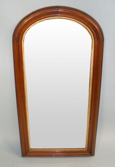 Walnut Victorian Beehive Mirror