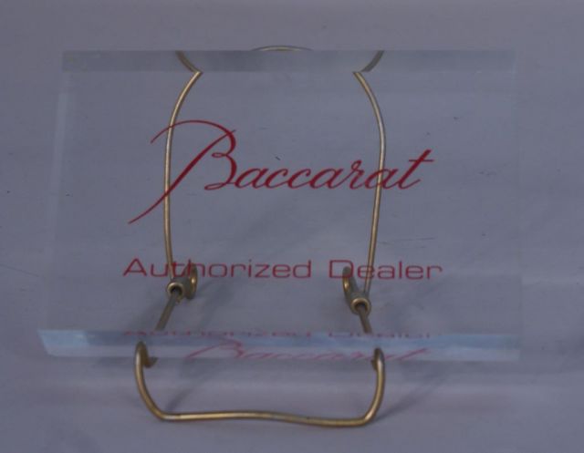 Acrylic "Baccarat Authorized Dealer" Sign