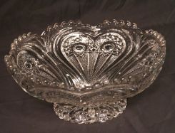 Large Pattern Glass Centerpiece Bowl
