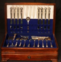 57 Piece Rogers Silver Plate Service