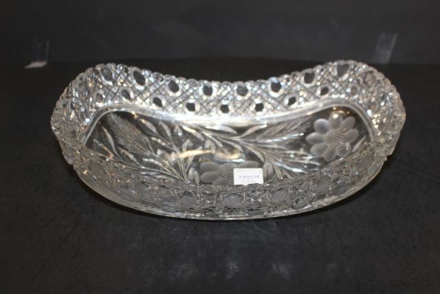 Brilliant Cut Glass Banana Boat