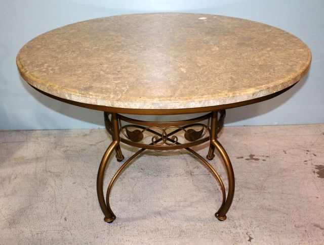 Marble Top Breakfast Table and Four Chairs