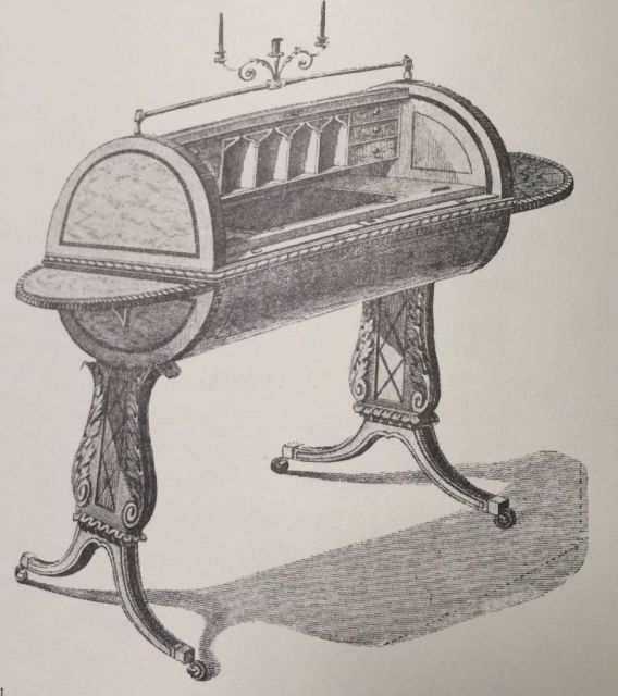 Sheraton Cylinder Writing Table