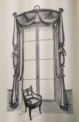 Sheraton Window Drapery and Drawing Room Chair