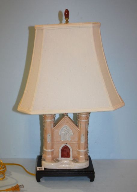 Antique Staffordshire Gothic Statue Mounted as Lamp