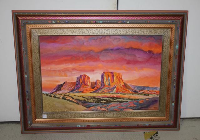 Watercolor "Monument Valley Sunglow"