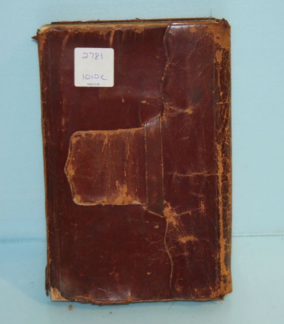 Vintage Leather Cover Hand Written Recipe Book