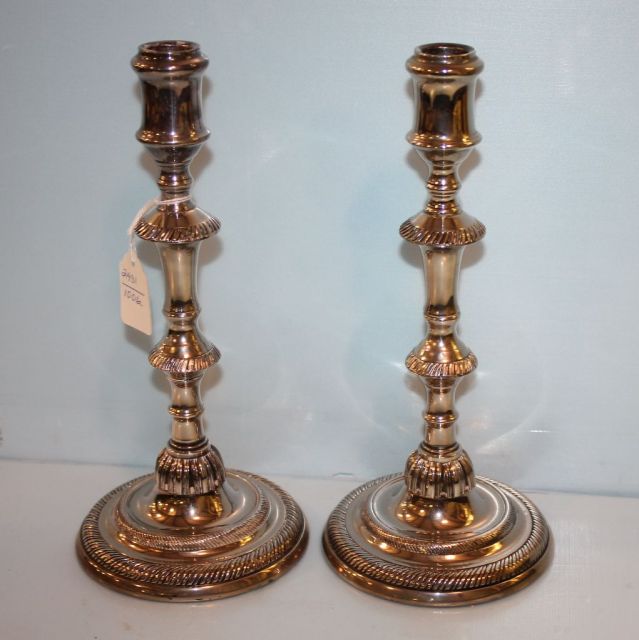 Pair of Silverplate Candlesticks