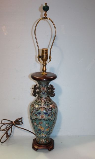 20th Century Cloisonne Lamp