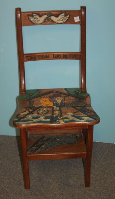 Vintage Hand Painted Step Stool/Chair