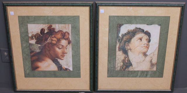 Pair of Color Prints of Sistine Portraits