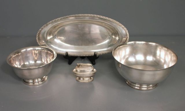 Four Pieces of Silverplate.