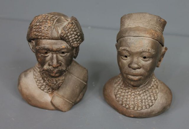 Terra Cotta, Painted Black Bust