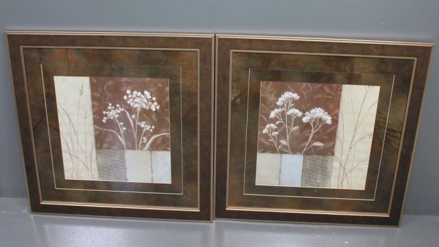 Pair of Large Floral Prints