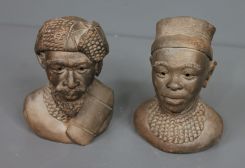 Terra Cotta, Painted Black Bust