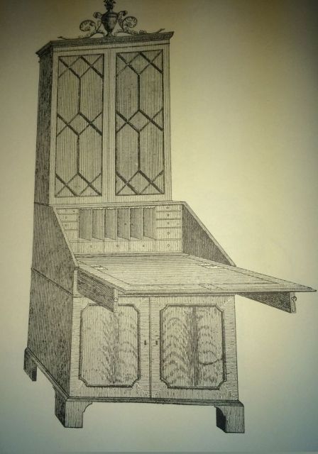 Hepplewhite Desk and Bookcase