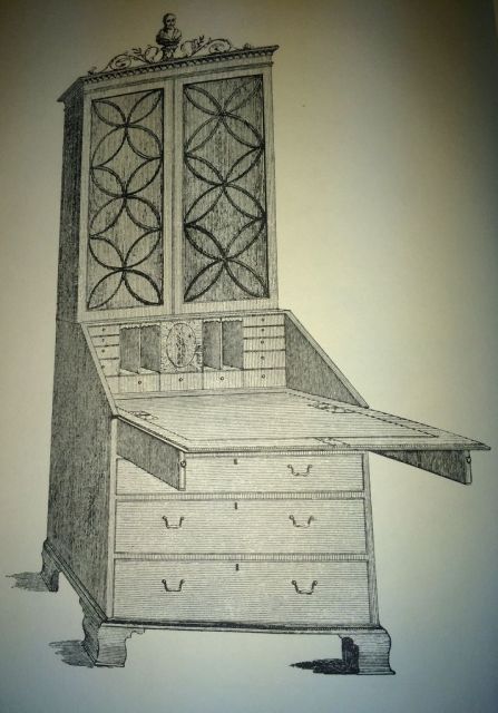 Hepplewhite Desk and Bookcase