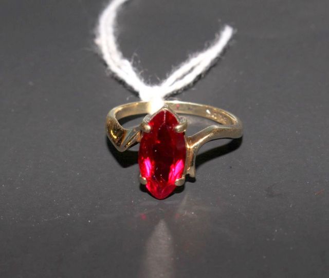 Ladies Synthetic Ruby Ring