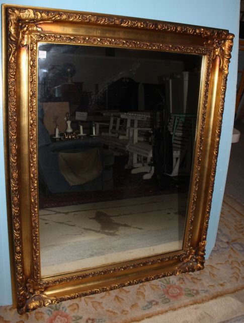 Large Gold Leaf Mirror