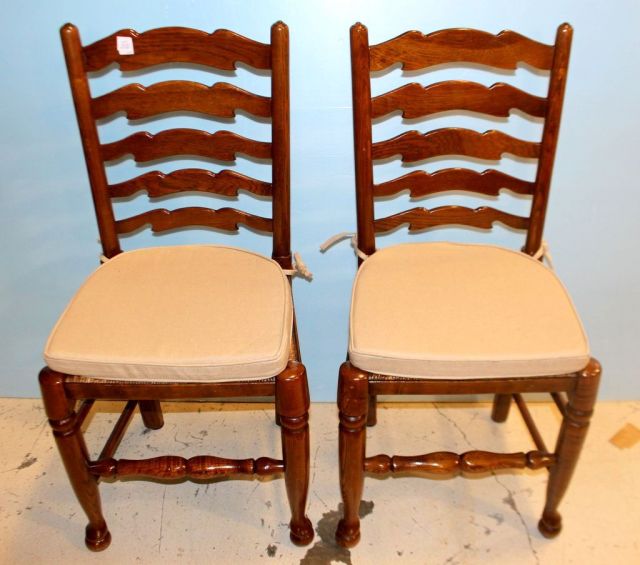 Pair Ladderback Chairs