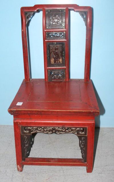 Chinese Red Lacquer Chair