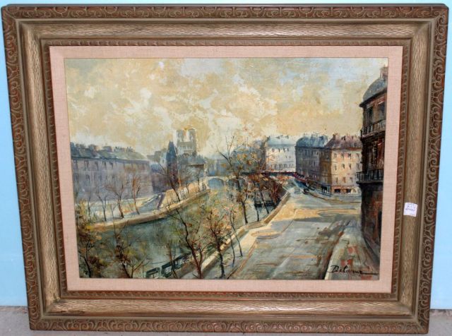 Paris Scene Oil Painting by Delarue