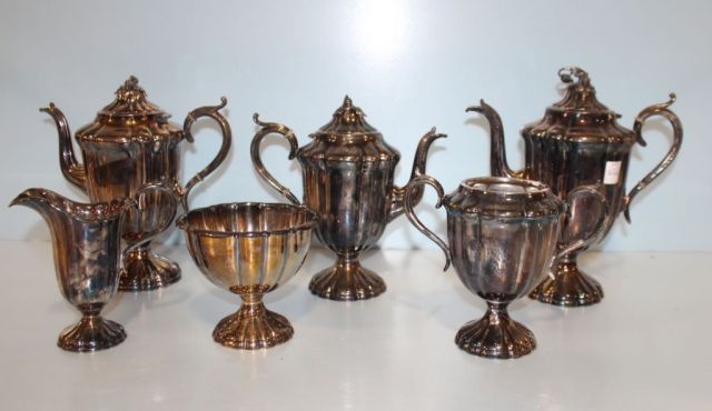 Six Piece Silverplate Tea Set