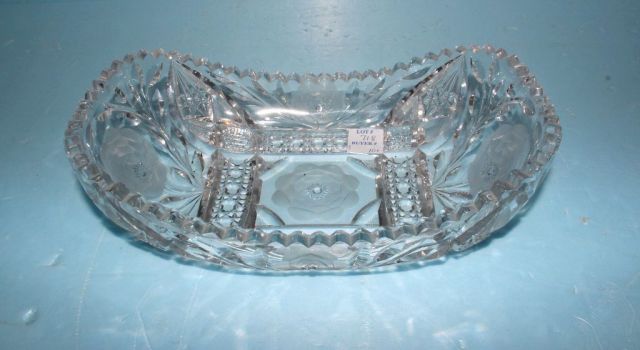 Cut Glass Banana Bowl