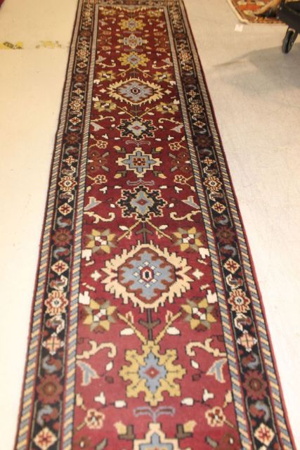 Wool Hand Knotted Runner Rug